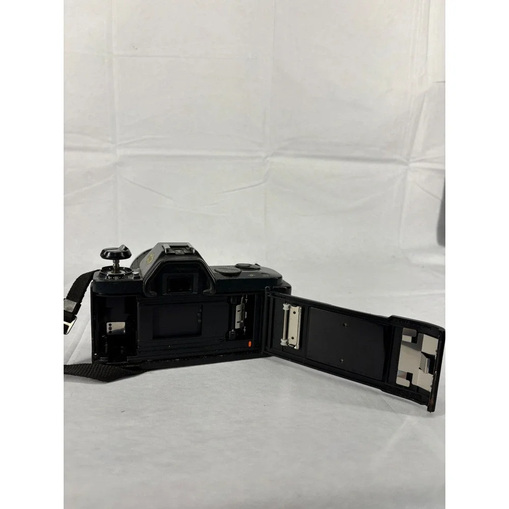 Canon T50 35mm SLR Film Camera Kalimar 28-85mm Lens Vintage Black